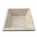 Miletos Ivory Travertine Natural Stone Fire Pit