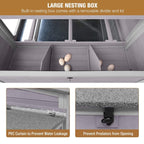 Large 115-Inch Portable Chicken Coop With Run And Nesting Boxes [8-10 Chickens] (SAK18263)