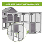 Large 137-Inch Wooden Chicken Coop With Run And 6 Nesting Boxes [10-15 Chickens] (SAK96430)